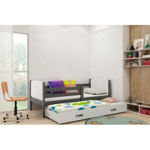 Výsuvná dětská postel TAMI 190x80 cm Bílá Bílá