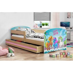 Detská posteľ LUKI 1 160x80 cm Borovice Pony
