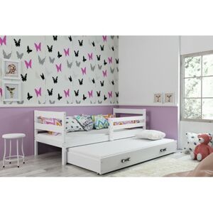 Detská posteľ s výsuvnou posteľou ERYK 200x90 cm Bílá Bílá