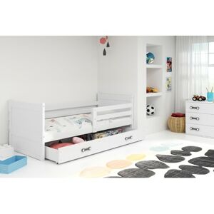 Detská poschodová posteľ s výsuvnou posteľou ERYK 200x90 cm Bílá Bílá