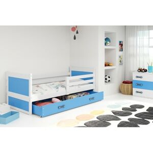 Detská posteľ ERYK 200x90 cm Bílá Modrá