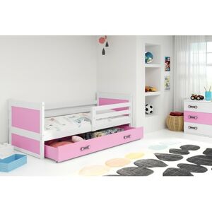 Detská posteľ RICO 200x90 cm Bílá Ružové