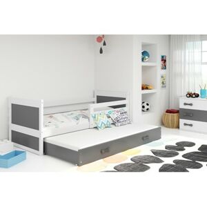 Detská posteľ s výsuvnou posteľou RICO 200x90 cm Bílá Šedá