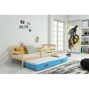 Detská posteľ s výsuvnou posteľou ERYK 200x90 cm Borovice Modrá