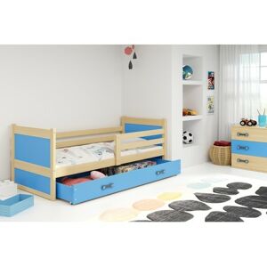 Detská poschodová posteľ ERYK 200x90 cm Modrá Borovice