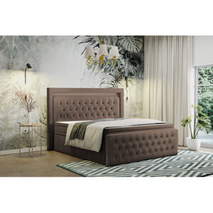 Čalúnená posteľ CESAR 200x200 cm Hnedá