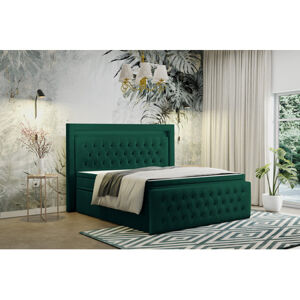 Čalouněná postel IMPERIA včetně úložného prostoru 180x200 Zelená